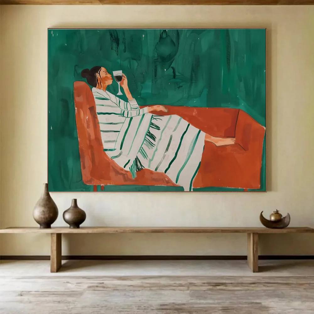 Office Original Handmade Figure Bar Room Giant Abstract Wall Art GE5FC